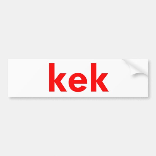 kek bumpersticker (Voorkant)