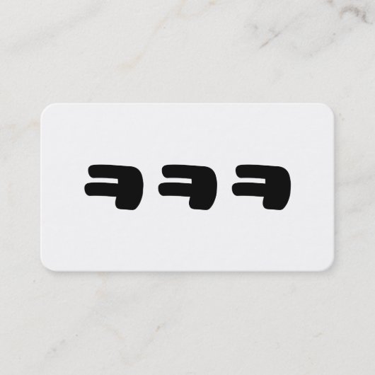 KEKEKE ㅋㅋㅋ Korean Slang Visitekaartje (Voorkant)