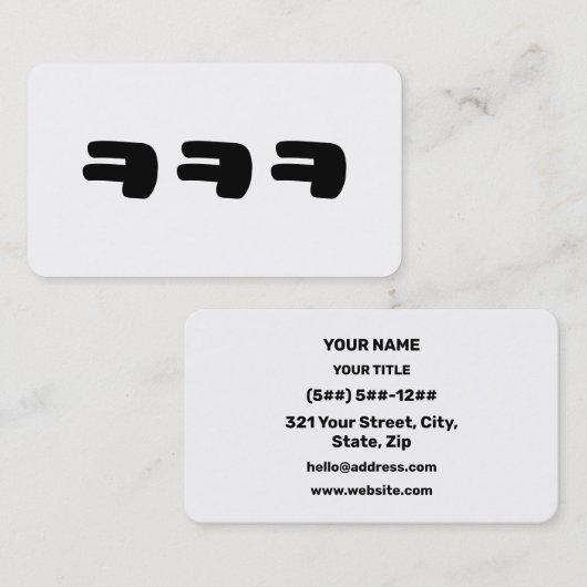 KEKEKE ㅋㅋㅋ Korean Slang Visitekaartje (Voorkant / Achterkant)