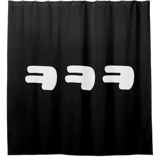 KEKEKE ㅋ ㅋ Korean Slang Douchegordijn (Voorkant)