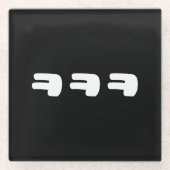 KEKEKE ㅋ ㅋ Korean Slang Glazen Onderzetter (Voorkant)