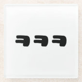 KEKEKE ㅋ ㅋ Korean Slang Glazen Onderzetter (Voorkant)