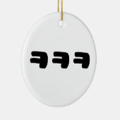 KEKEKE ㅋ ㅋ Korean Slang Keramisch Ornament (Rechts)