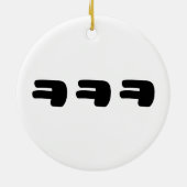 KEKEKE ㅋ ㅋ Korean Slang Keramisch Ornament (Achterkant)