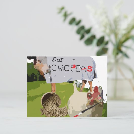 Kekers. Het is wat er voor het avondeten is. Briefkaart (Staand voorkant)