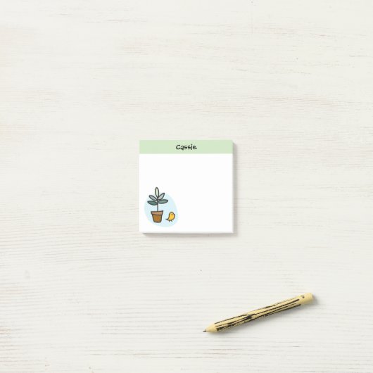 Kekker en Post-it® notes van Plant (Op bureau)