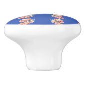 Kekkerroze teddies keramische knop (Zijkant)