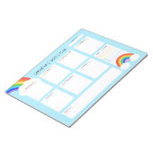 Kekly Planner van de regenboogregenboog Notitieblok (Schuin)
