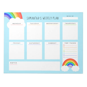 Kekly Planner van de regenboogregenboog Notitieblok