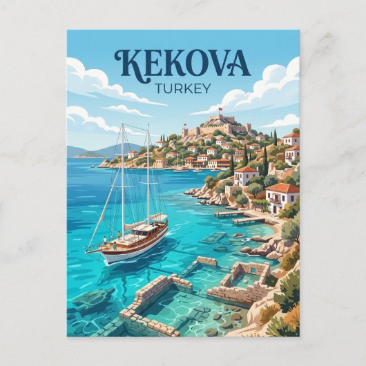 Kekova Turkije Briefkaart (Voorkant)