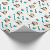 Keky Monkey Birthday wrappaper Cadeaupapier (Hoek)