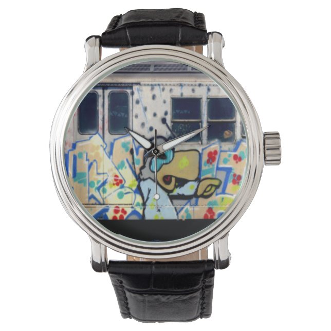 KEL139 Classic New York City Graffiti Horloge (Voorkant)