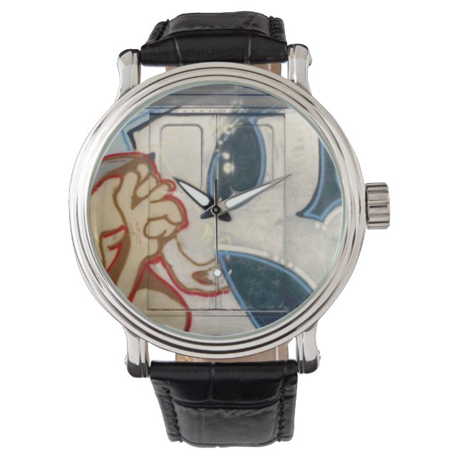 KEL139 Classic New York City Graffiti Horloge (Voorkant)