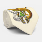 Kelaartgoud en zilver stropdas (Opgerold)