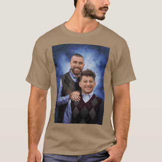 Kelce en Mahomes stiefbroers retro T-shirt