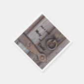 Kelder deur Handvat Bruiloft Papier Servetten (Hoek)