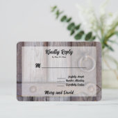 Kelder Deurgreep Bruiloft RSVP Kaart (Staand voorkant)