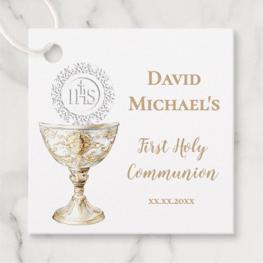 Kelder Host Eerste Heilige Communie Bedankjes Labels (Voorkant)