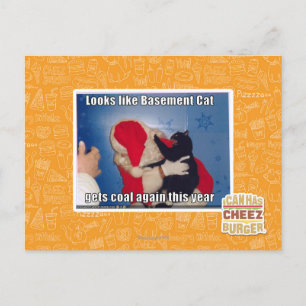 Kelder Kat krijgt steenkool Briefkaart