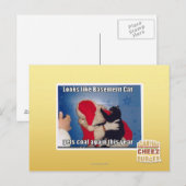 Kelder Kat krijgt steenkool Briefkaart (Voorkant / Achterkant)