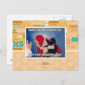 Kelder Kat krijgt steenkool Briefkaart (Voorkant / Achterkant)