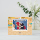 Kelder Kat krijgt steenkool Briefkaart (Staand voorkant)