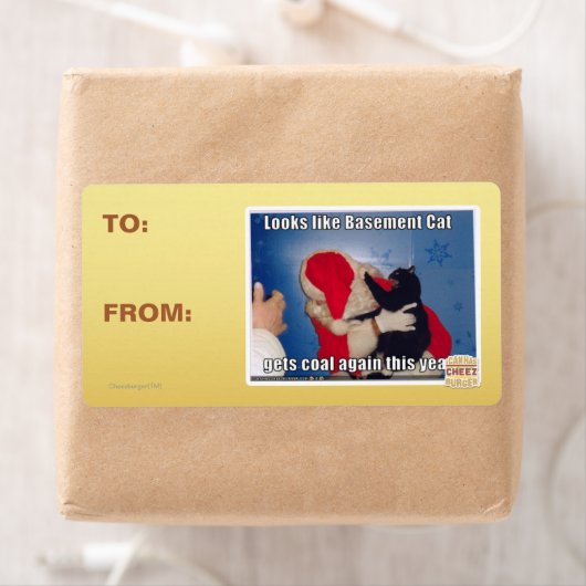 Kelder Kat krijgt steenkool Etiket (Insitu)