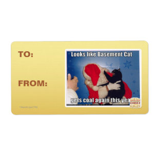 Kelder Kat krijgt steenkool Etiket