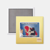 Kelder Kat krijgt steenkool Magneet (Voorkant / Achterkant)