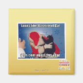 Kelder Kat krijgt steenkool Magneet (Voorkant)