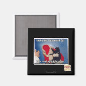 Kelder Kat krijgt steenkool Magneet (Voorkant / Achterkant)