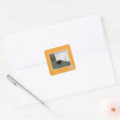 Kelder Kat, licht gedesoriënteerd Vierkante Sticker (Envelop)