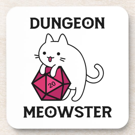 Kelder Meowster Kat Grappig Bier Onderzetter (Voorkant)