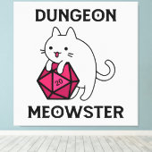 Kelder Meowster Kat Grappig Canvas Afdruk (Insitu (Houten vloer))