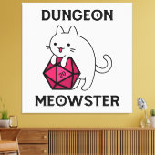 Kelder Meowster Kat Grappig Canvas Afdruk (Insitu (Woonkamer))