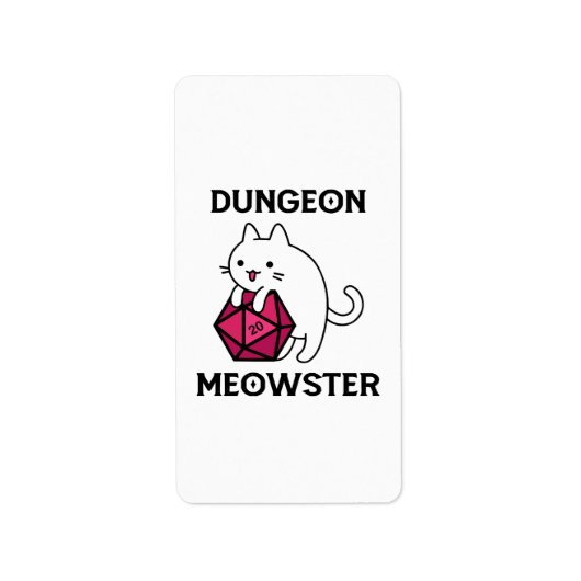 Kelder Meowster Kat Grappig Etiket (Voorkant)