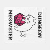 Kelder Meowster Kat Grappig Fleece Deken (Voorkant (Horizontaal))