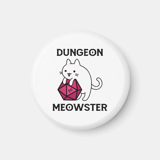 Kelder Meowster Kat Grappig Magneet (Voorkant)