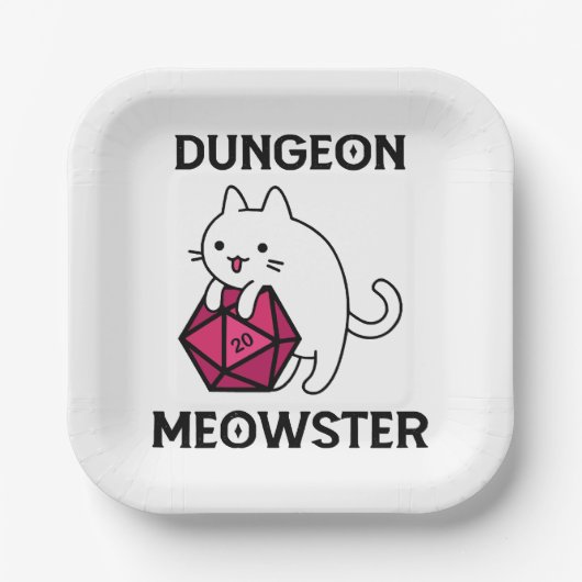 Kelder Meowster Kat Grappig Papieren Bordje (Voorkant)