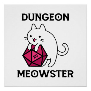 Kelder Meowster Kat Grappig Perfect Poster
