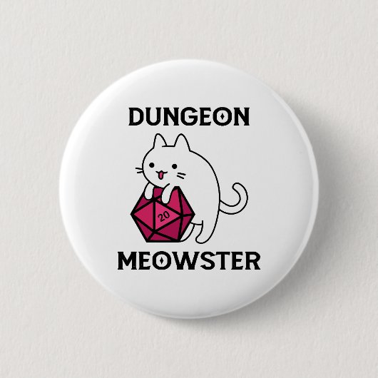 Kelder Meowster Kat Grappig Ronde Button 5,7 Cm (Voorkant)