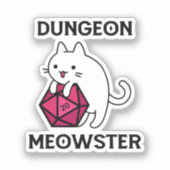 Kelder Meowster Kat Grappig Sticker (Voorkant)