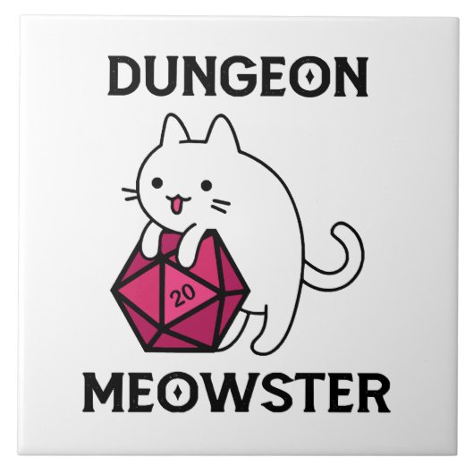 Kelder Meowster Kat Grappig Tegeltje (Voorkant)