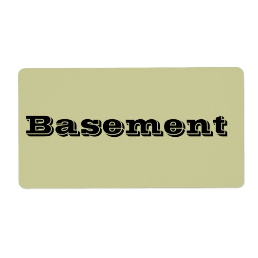 Kelder Verplaatsende Etiketten in Cement Beige (Voorkant)