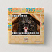 kelder vierkante button 5,1 cm (Voorkant)