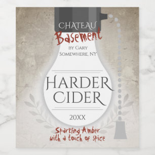 Kelder zelfgemaakte wijn bier cider gepersonalisee wijn etiket