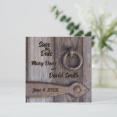 Kelderdeurhendel Bruiloft Save The Date (Staand voorkant)
