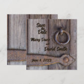 Kelderdeurkruk Trouw Save the Date (Voorkant / Achterkant)