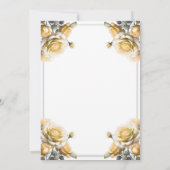 Kele Geel Rozen Shabby Shower  Kaart (Achterkant)