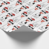 Kele Kat Vrolijk Kerstfeest Cadeaupapier (Hoek)
